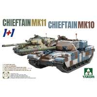 TAKOM 5006 CHIEFTAIN MK11 & CHIEFTAIN MK 10 1/72 SCALE TANK PLASTIC MODEL KIT