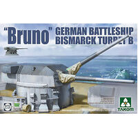 TAKOM 5012 BRUNO GERMAN BATTLESHIP BISMARCK TURRET B 1/72 SCALE PLASTIC MODEL KIT