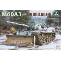 TAKOM 2137 M60A3 W/M9 BULLDOZER 1/35 SCALE TANK PLASTIC MODEL KIT