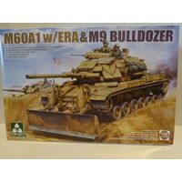 TAKOM 2142 M60A1 WITH EXPLOSIVE REACTIVE ARMOR AND M9 BULLDOZER BLADE 1/35 SCALE TANK PLASTIC MODEL KIT