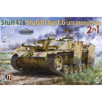 TAKOM 8006 STUH42 AND STUG III AUSF.G LATE PRODUCTION 2 IN 1 1/72 SCALE TANK PLASTIC MODEL KIT