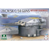 TAKOM 5016 28CM SK C/34 GUNS BATTLESHIP SCHARNHORST TURRET B 1/72 SCALE PLASTIC MODEL KIT