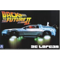 AOSHIMA A005917 BACK TO THE FUTURE DELOREAN FROM PART II 1/24 PLASTIC MODEL KIT