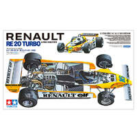 TAMIYA 12033 RENAULT RE-20 TURBO 1/12 SCALE PLASTIC MODEL WITH PHOTO-ETCHED PARTS