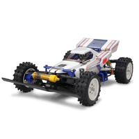 TAMIYA 58418 THE BOOMERANG RACING TEAM 4WD OFF ROAD RACER 1/10 SCALE RADIO CONTROLLED PLASTIC MODEL KIT ELECTRICS AND BATTERY REQUIRED