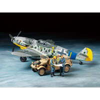 TAMIYA 25204 BF109 G-6 AND KUBELWAGEN 82 1:48 SCALE PLASTIC MODEL PLANE KIT