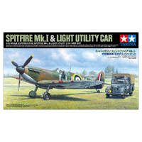 TAMIYA 25211 SPITFIRE MK.1 AND 10HP LIGHT UTILITY CAR 'TILLY' 1/48 SCALE PLASTIC MODEL KIT