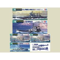 TAMIYA 25422 BATTLE OF MALAYSIA WATER LINE SERIES LTD ED W/BACKGROUND PAMPHLET MODEL BOATS 1/700