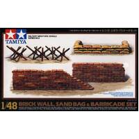 TAMIYA 32508 BRICK WALL, SAND BAG & BARRICADE 1:48 SCALE PLASTIC MODEL KIT