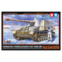 TAMIYA 32600 GERMAN SELF PROPELLED HEAVY ANTI TANK GUN NASHORN 1/48 SCALE PLASTIC MODEL KIT