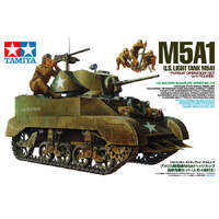 TAMIYA 35313 U.S. LIGHT TANK M5A1 PURSUIT OPERATION SET WITH 4 FIGURES 1/35 SCALE TANK PLASTIC MODEL KIT