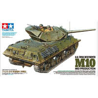 TAMIYA 35350 U.S. TANK DESTROYER M10 MID PRODUCTION 1/35 SCALE PLASTIC MODEL KIT