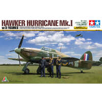 TAMIYA 37011 HAWKER HURRICANE MK. I WITH 3 FIGURES 1/48 SCALE AIRCRAFT PLASTIC MODEL KIT