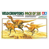 TAMIYA 60105 VELOCIRAPTORS PACK OF SIX 1/35 SCALE PLASTIC MODEL KIT DIORAMA SET