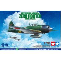 TAMIYA 60785 MITSUBISHI A6M3/3A ZERO FIGHTER MODEL 22 1/72 SCALE PLASTIC MODEL KIT