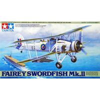 TAMIYA 61099 FAIREY SWORDFISH MK.II 1/48 SCALE PLASTIC MODEL KIT BI-PLANE