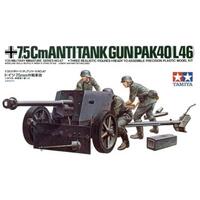 TAMIYA 35047 7.5CM ANTI TANK GUN PAK40/L46 1:35 PLASTIC MODEL KIT