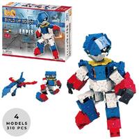 LAQ BUILD UP ROBOT - LAPIS 4 MODEL BUILDING BLOCK KIT 310 PIECES