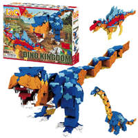 LAQ DINOSAUR WORLD - DINO KINGDOM 14 MODEL BUILDING BLOCK KIT 980 PIECES