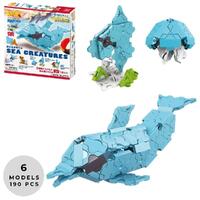 LAQ MARINE WORLD - SEA CREATURES 6 MODELS BUILDING BLOCK KIT 190 PIECES