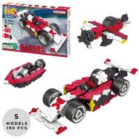 LAQ HARNACRON CONSTRUCTOR - RACERS 5 MODEL BUILDING BLOCK KIT 190 PIECES