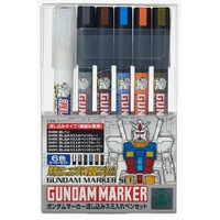 MR HOBBY GMS-122 GUNDAM POUR TYPE MARKER SET FOR GUNPLA INCLUDES 6 MARKERS