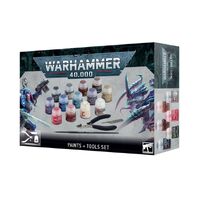 WARHAMMER 40,000 60-12 PAINTS AND TOOLS SET INCLUDES 13 CITADEL COLOURS