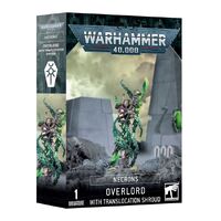 WARHAMMER 40000 49-70 NECRONS OVERLORD WITH TRANSLOCATION SHROUD INCLUDES 1 MINIATURE`