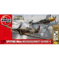 AIRFIX 50135 SUPERMARINE SPITFIRE MK.1A AND MESSERSCHMITT BF109E-4 DOGFIGHT DOUBLES 1:72 PLASTIC MODEL KIT GIFT SET