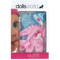 DOLLS WORLD FASHION OUTFIT TO SUIT DOLL 30CM 2 PIECES