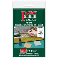 PECO PS-371 P-WAY BALLAST SCENIC TRACK BED WEATHERING KIT-DIESEL