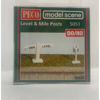 PECO MODEL SCENE 5051 LEVEL AND MILE POSTS OO/HO GAUGE