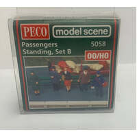 PECO MODEL SCENE 5058 PASSENGERS STANDING SET B OO/HO GAUGE