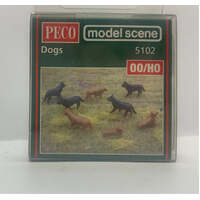 PECO MODEL SCENE 5102 DOGS OO/HO GAUGE