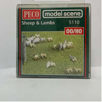 PECO MODEL SCENE 5110 SHEEP AND LAMBS OO/HO GAUGE