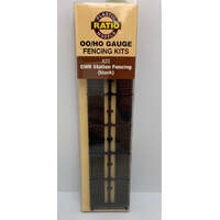 PECO RATIO 422 GWR STATION FENCING IN BLACK OO/HO GAUGE FENCING KIT