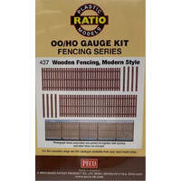 PECO 437 WOODEN FENCING MODERN STYLE OO/HO GAUGE FENCING SERIES