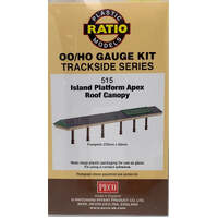 PECO 515 ISLAND PLATFORM APEX ROOF CANOPY OO/HO GAUGE TRACKSIDE SERIES