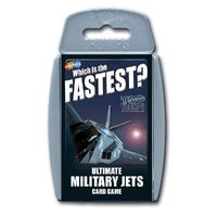 TOP TRUMPS PLAY AND DISCOVER ULTIMATE MILITARY JETS WHICH IS THE FASTEST CARD GAME