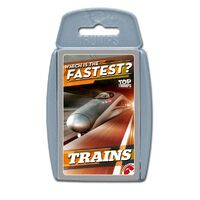 TOP TRUMPS PLAY AND DISCOVER TRAINS WHICH IS THE FASTEST CARD GAME