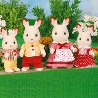 SYLVANIAN FAMILIES 4150 CHOCOLATE RABBIT FAMILY