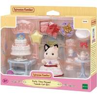 SYLVANIAN FAMILIES 5646 PARTY TIME PLAYSET TUXEDO CAT GIRL