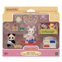 SYLVANIAN FAMILIES 5709 BABYS TOY BOX INCLUDES SNOW RABBIT AND PANDA BABIES