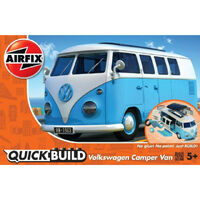 AIRFIX J6024 QUICK BUILD VOLKSWAGON CAMPER VAN BLUE PLASTIC MODEL KIT