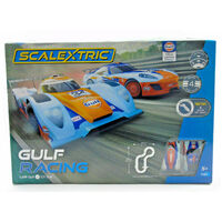 SCALEXTRIC C1384 1/32 GULF RACING TRACK SET INCLUDES 2 CARS