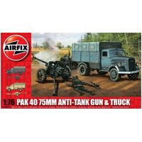 AIRFIX 2315V PAK 40 GUN & TRUCK 1:76 PLASTIC MODEL TRUCK KIT