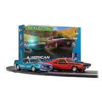 SCALEXTRIC C1405 AMERICAN POLICE CHASE SLOT CAR SET 1/32 GAUGE