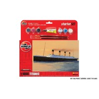 AIRFIX A55314 R.M.S TITANIC STARTER SET INCLUDES PAINT AND GLUE 1/1000 SCALE PLASTIC MODEL KIT SHIP