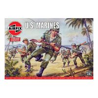 AIRFIX A00716V US MARINES VINTAGE MODEL FIGURES 1/76 SCALE PLASTIC MODEL KIT