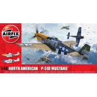 AIRFIX  05138 NORTH AMERICAN  P-51D MUSTANG  1/48 SCALE PLASTIC MODEL KIT  FIGHTER